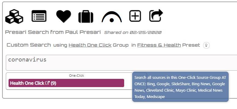 coronavirus one click